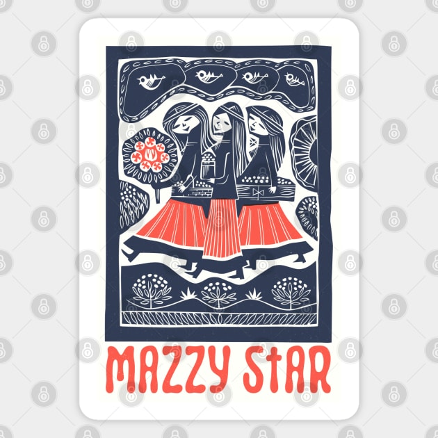 Mazzy Star .. Psychedelic Fan Art Design Magnet by unknown_pleasures